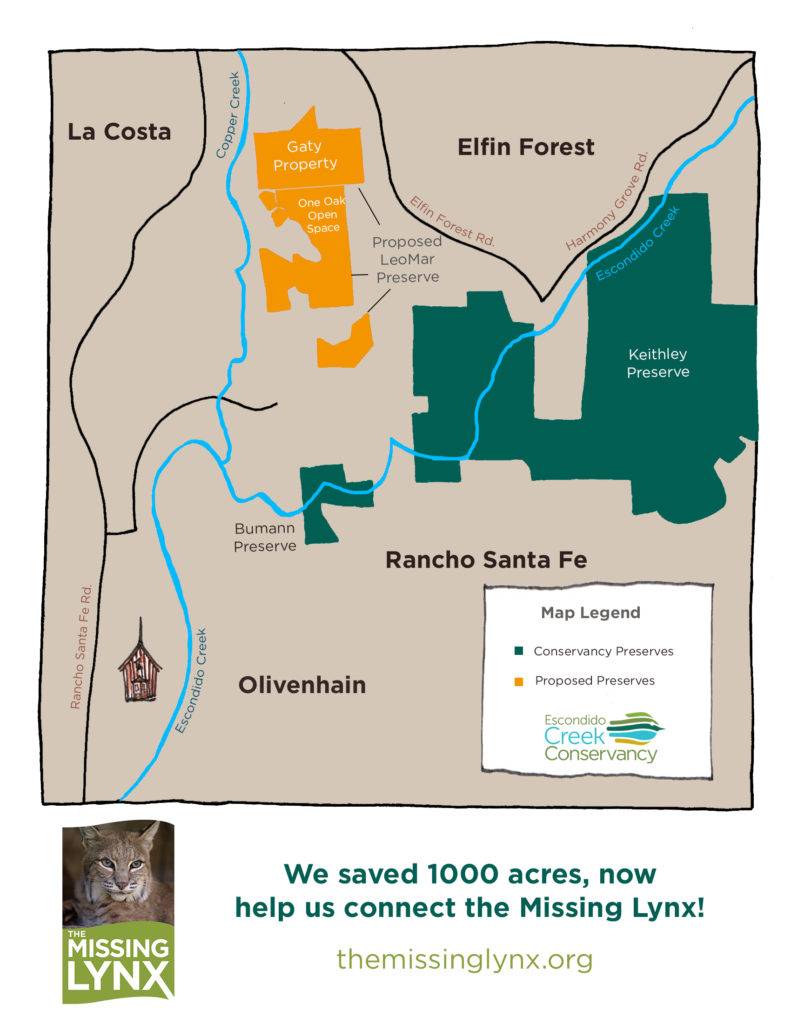 Map of the LeoMar Preserve in Encinitas, California.